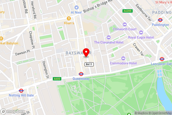 Berjaya Eden Park London Hotel - Hotel Location Map