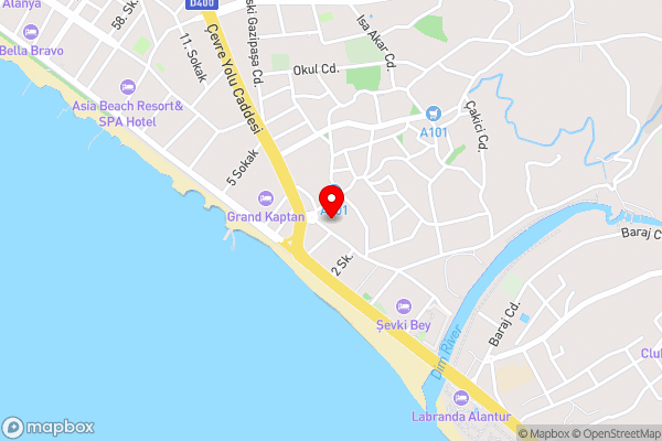 Best Alanya Hotel - Hotel Location Map