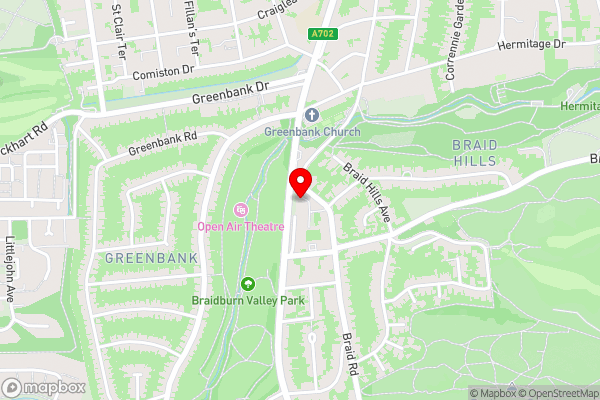 Best Western Edinburgh South Braid Hills Hotel - Hotel Location Map