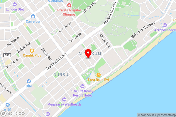 Beyaz Melek Hotel - Hotel Location Map