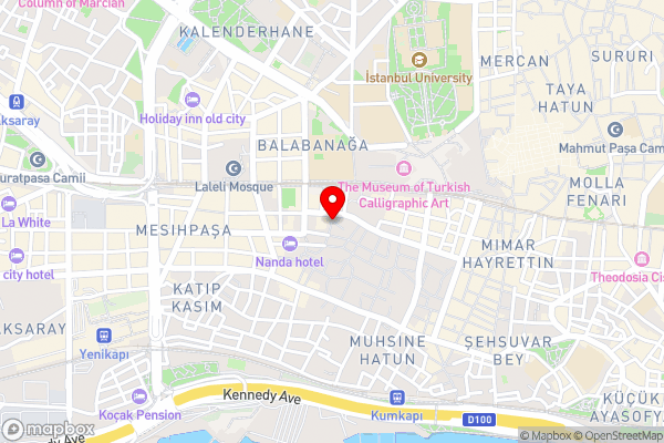 Beyazit Palace Hotel - Hotel Location Map