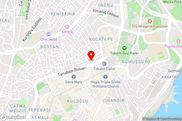 Bianco Residence Taksim - Hotel Location Map
