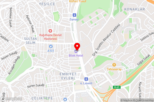 Bilek Istanbul Hotel - Hotel Location Map