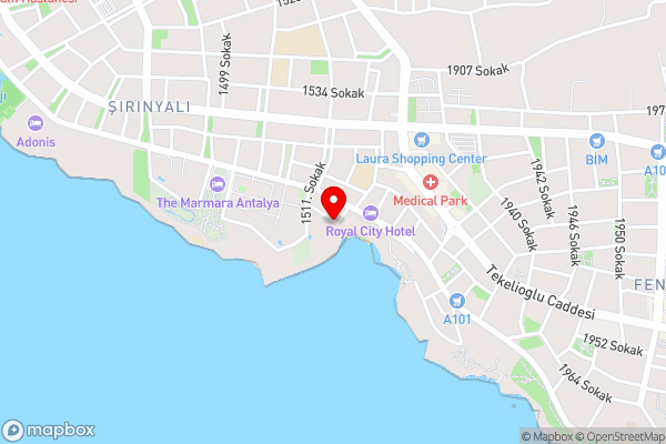 Bilem Hotel Beach & Spa - Hotel Location Map