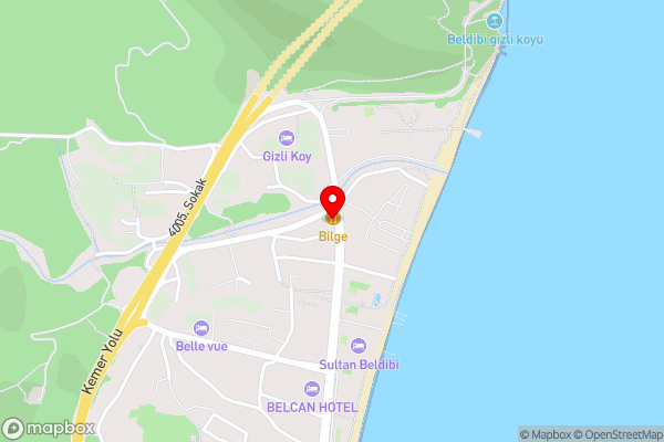 BİLGE PANSİYON - Hotel Location Map