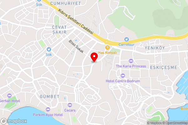 Blue White Otel - Hotel Location Map