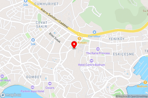 Bodrium Hotel & Spa - Hotel Location Map