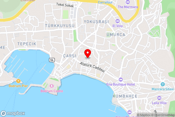 Bodrum Blu Hotel - Hotel Location Map