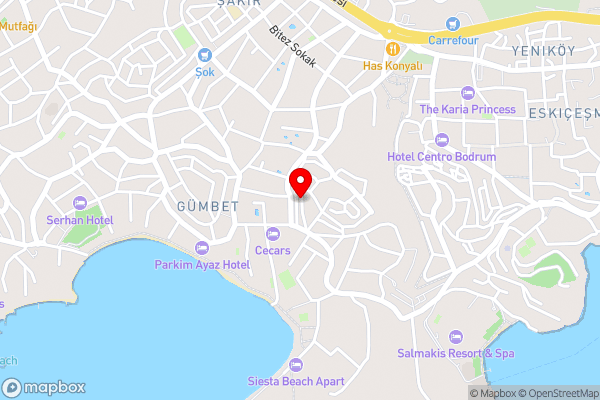 Bodrum center sea view villa - Hotel Location Map