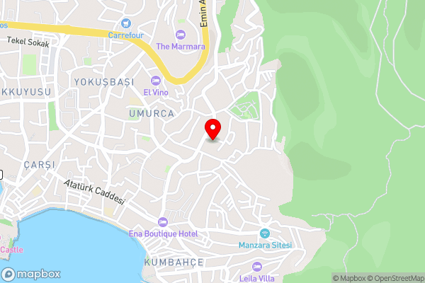 Bodrum Merkezde Müstakil Havuzlu Villa - Hotel Location Map