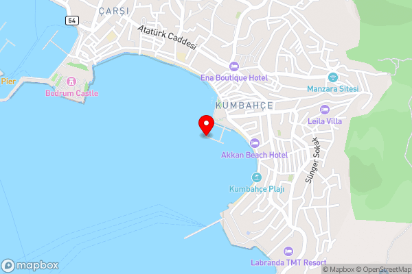 Bodrum Private Boat Tours -Daily -Yacht Tours Bodrum - Hotel Location Map