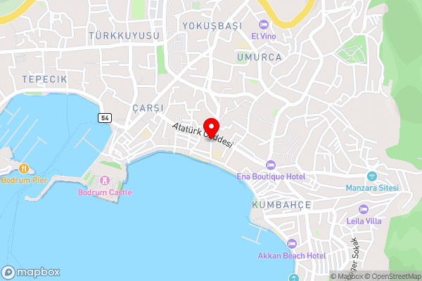 Bodrum Sade Pension - Hotel Location Map