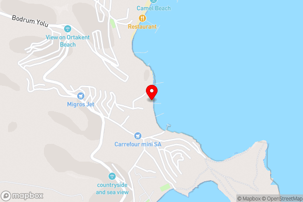 Bodrum Wooden House - Hotel Location Map