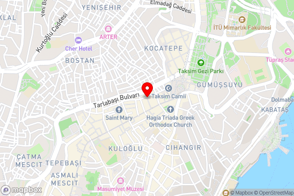 Boss To Hotel Taksim - Hotel Location Map