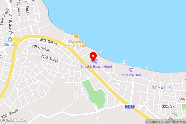Boyalik Beach Hotel & Spa Cesme - Hotel Location Map