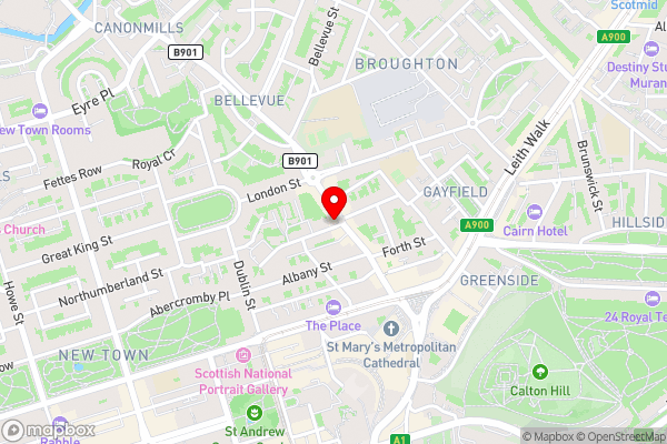 Brand new charming luxury 3 bed apt - New Town - Hotel Location Map