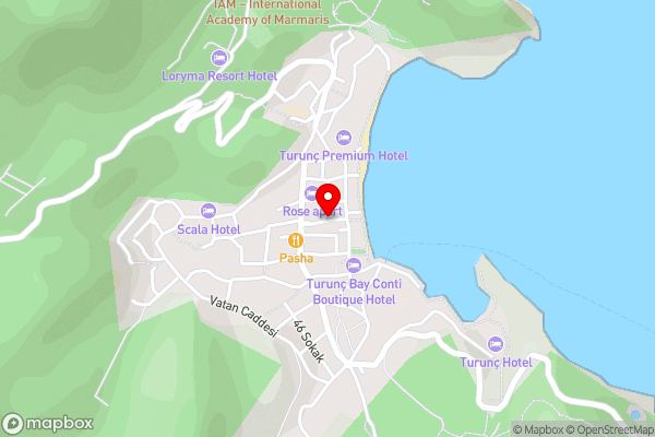 Burak apart turunç - Hotel Location Map