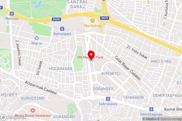 Bursa Malkoc Hotel - Hotel Location Map