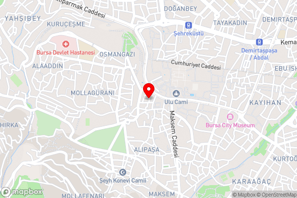 Bursa Palas Hotel - Hotel Location Map
