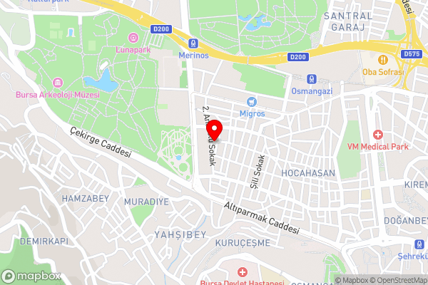 Bursa Park Apart Hotel - Hotel Location Map