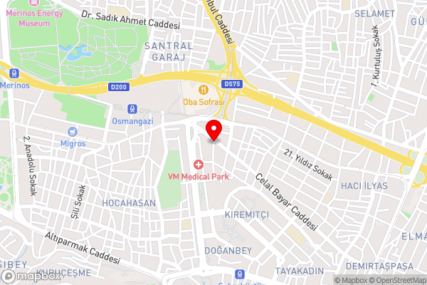 Bursa şahin hotel - Hotel Location Map