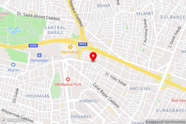 Bursa Ulupark Hotel - Hotel Location Map
