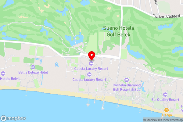 Calista Luxury Resort - Hotel Location Map