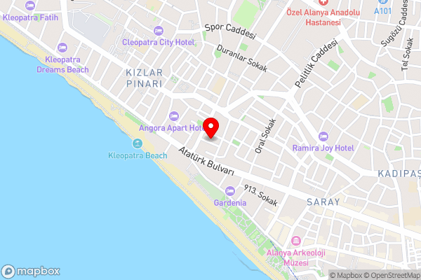 Camelia 12 1+1 on Cleopatra with partly seaview - Hotel Location Map