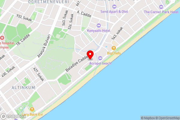 CAMP&HOSTEL Antalya - Hotel Location Map