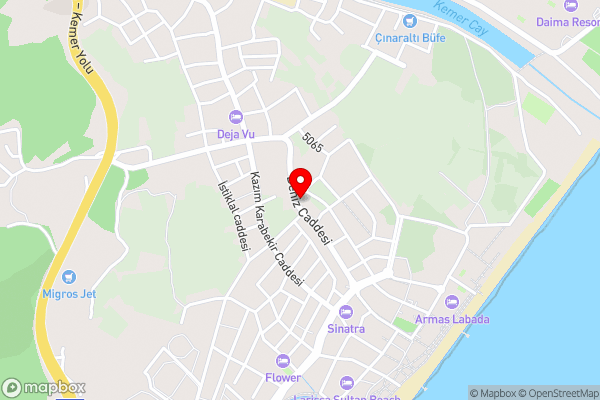 Camyuva Turkuaz Apart Otel - Hotel Location Map