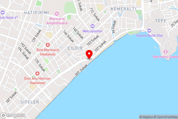 Candan Citybeach Hotel - Hotel Location Map