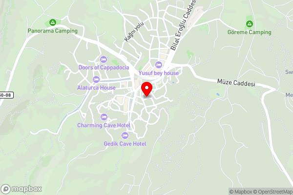 Cappadocia Cave Rooms - Hotel Location Map