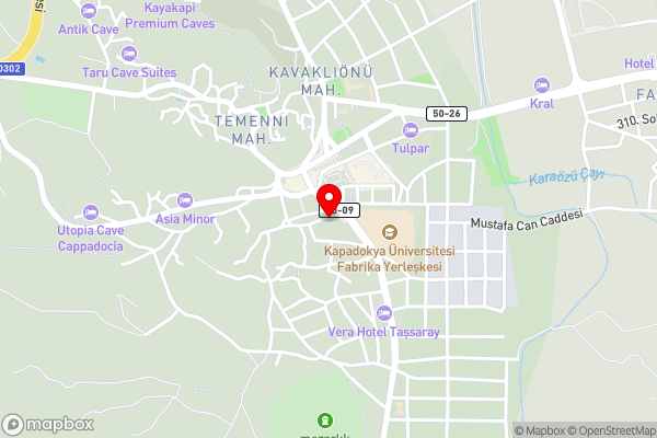 CAPPADOCIA PALACE HOTEL - Hotel Location Map