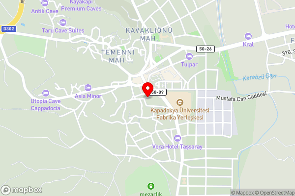 Cappadocia Palace Hotel - Hotel Location Map