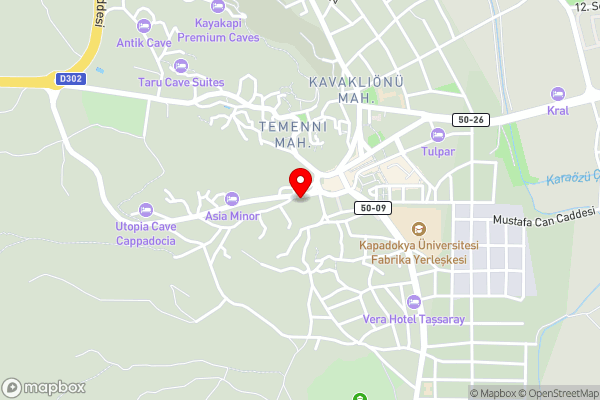 Cave Konak Cappadocia- Special Category - Hotel Location Map