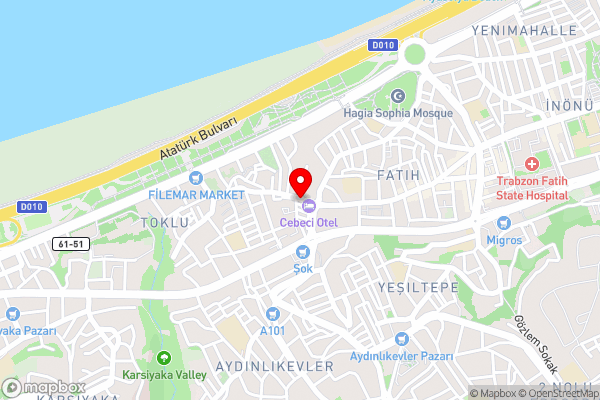 Cebeciler Hotel - Hotel Location Map