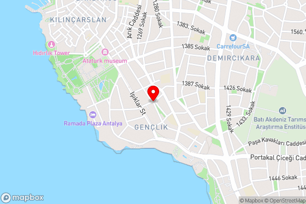 Central and Colorful Apartment near Beach in Muratpasa, Antalya - Hotel Location Map
