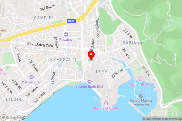 Central and Cozy Apartment near Marmaris Public Beach - Hotel Location Map