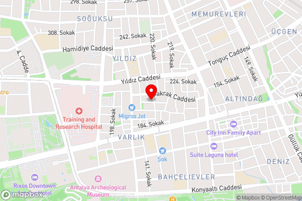 Central Flat Close to the Beach with a Pleasant Backyard in Muratpasa - Hotel Location Map