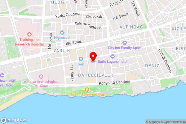 Central Flat with Balcony and Terrace in Muratpasa - Hotel Location Map