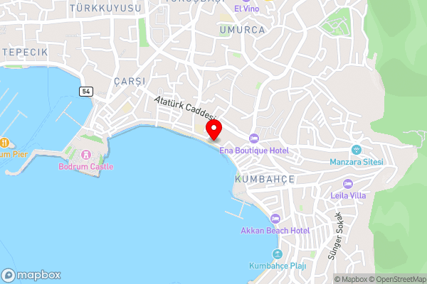 Central Seaside Flat with Excellent View in Bodrum - Hotel Location Map