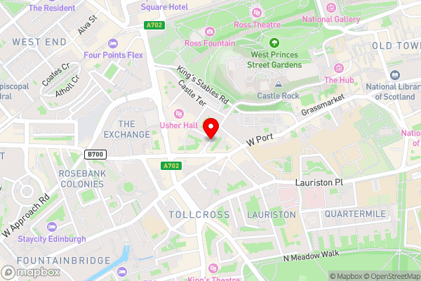 Central Studio Near Usher Hall & Edinburgh Castle - Hotel Location Map