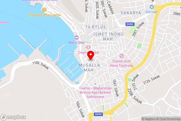 Çeşme Vural Apart Hotel - Hotel Location Map
