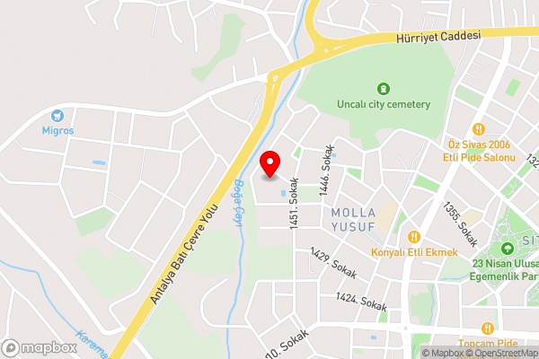 Charming and Colorful Apartment With Pool View Shared Pool and Balcony in Konyaalti - Hotel Location Map