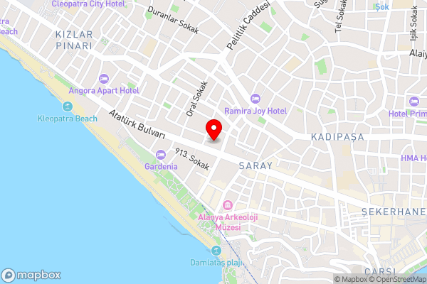 Charming Apartment with Balcony Close to Damlatas Caves in Alanya - Hotel Location Map