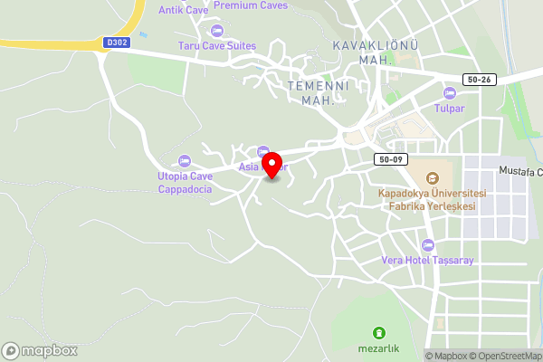 Chelebi of cappadocia cave suit - Hotel Location Map