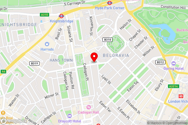 Chesham Court Knightsbridge - Hotel Location Map