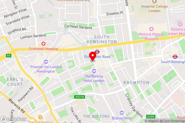 Cheval Gloucester Park at Kensington - Hotel Location Map