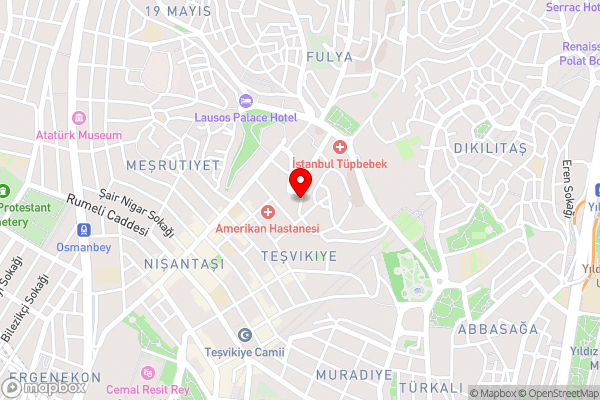 Cheya Residence Tesvikiye - Hotel Location Map
