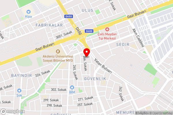 Chic Flat with Central Location in Muratpasa - Hotel Location Map
